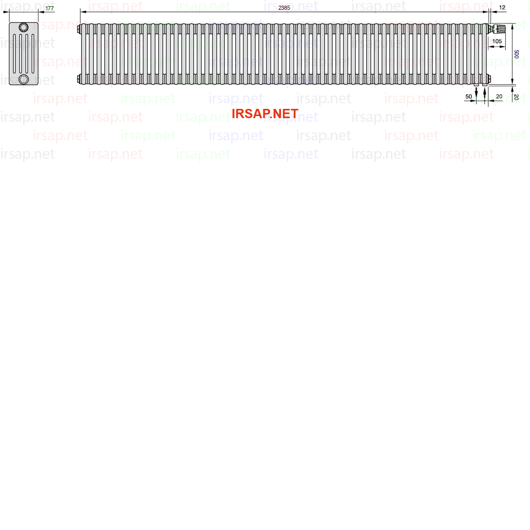 Радиатор IRSAP Tesi 50500/53 T25 CL 01